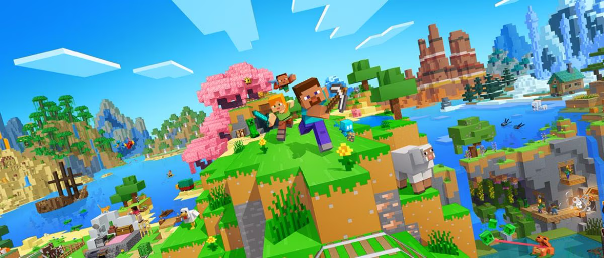 Minecraft landscape artwork